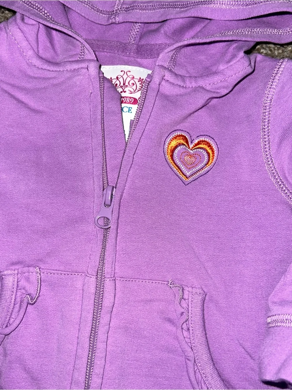 Vintage 2009 The Children’s Place Purple Velour Tracksuit 12-18M Y2K